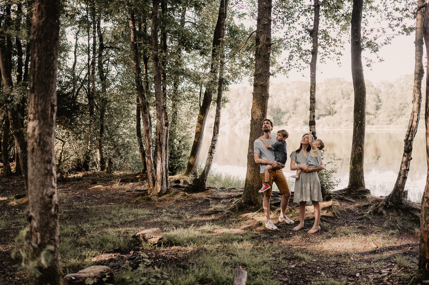 séance famille au lac des vieilles forges