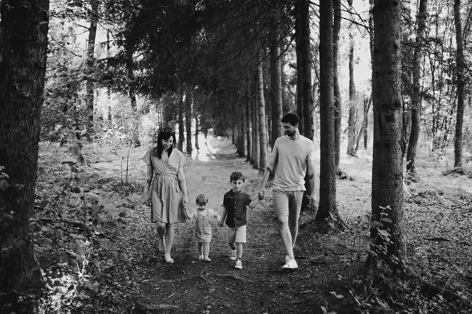 séance famille au lac des vieilles forges