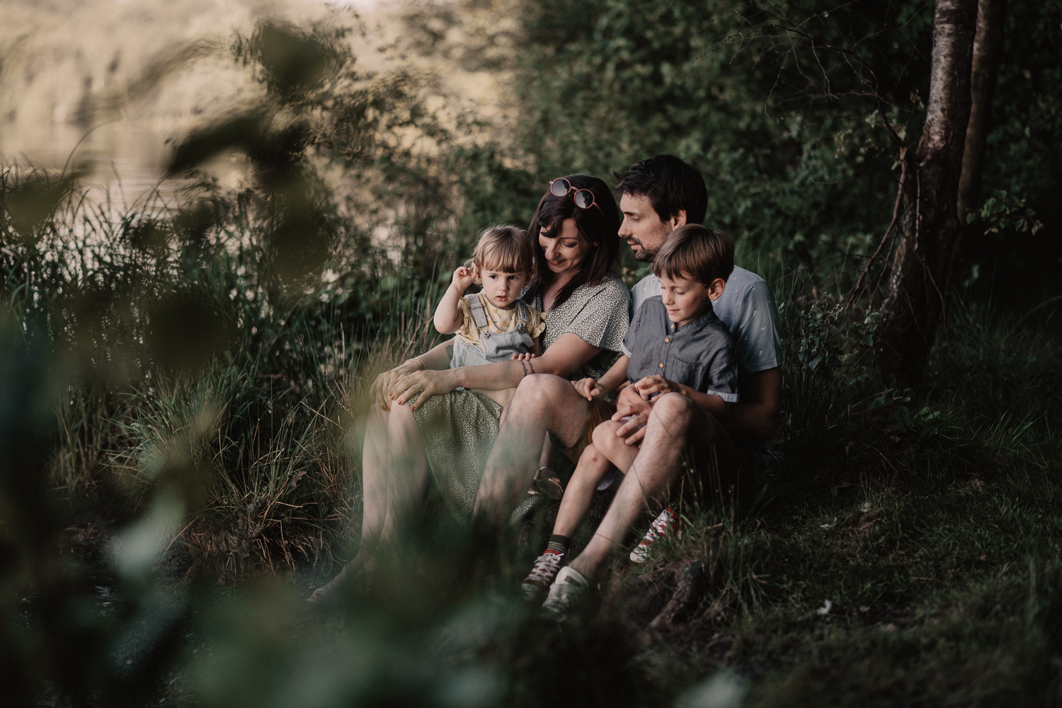 séance famille au lac des vieilles forges
